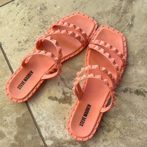 Steve Madden, bright orange Sklylar sandals. Size 7